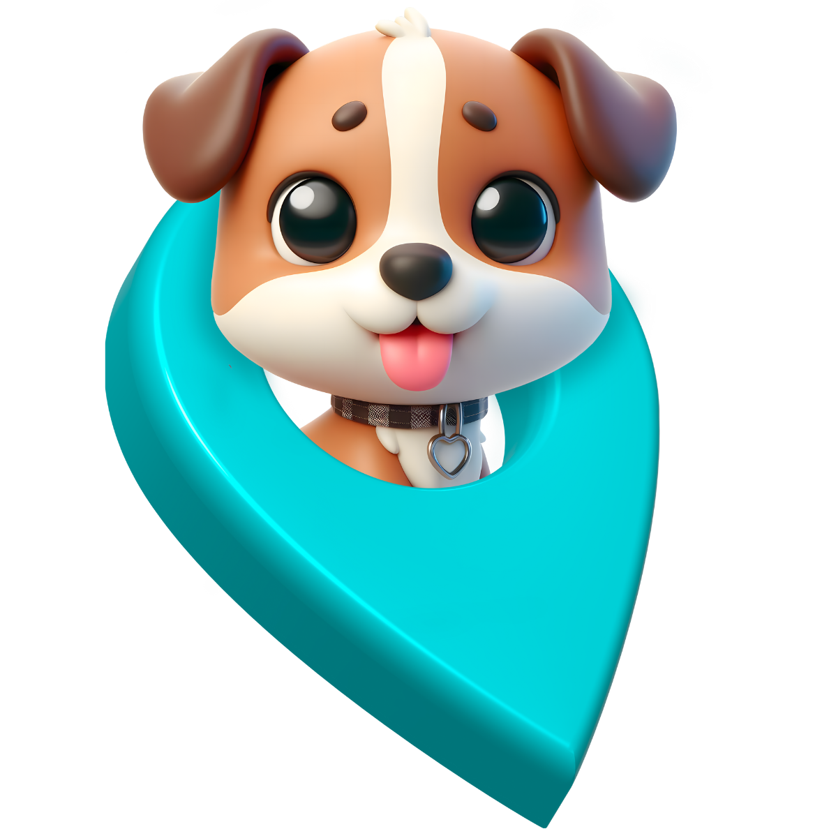 Cute Puppy in Location Marker
